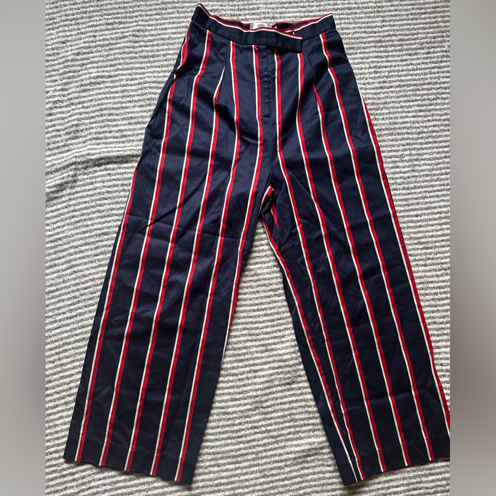 Solace London Navy Striped Men's Dress Pants